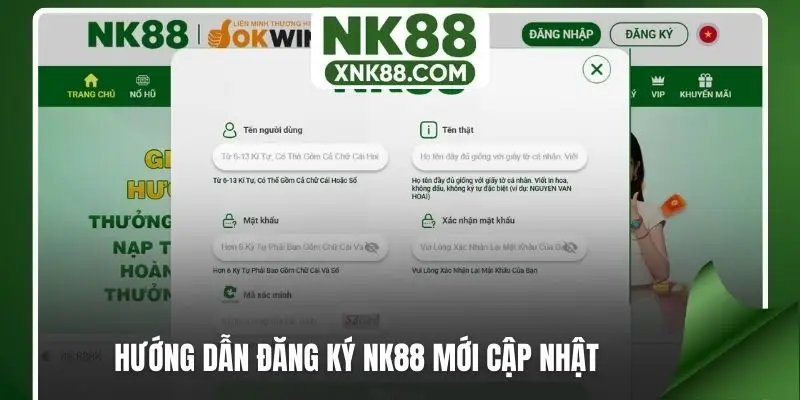 Hướng dẫn đăng ký NK88 mới cập nhật
