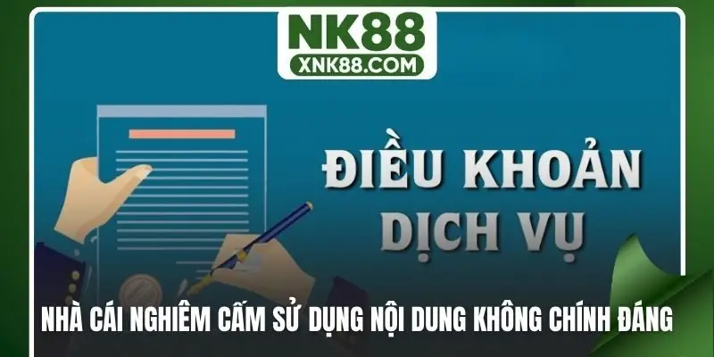 Nhà cái nghiêm cấm sử dụng nội dung không chính đáng